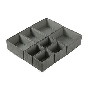 Armoire organisateur <span class=keywords><strong>tiroir</strong></span> gris pliable boîte de rangement <span class=keywords><strong>tissu</strong></span> boîtes de rangement placard <span class=keywords><strong>tiroir</strong></span> séparateur pour chaussettes - Product Image 6