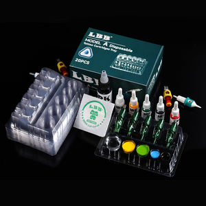 Maquillaje arte corporal 20 unids/caja pigmento desechable plástico tatuaje tinta titular cartuchos bandeja - Product Image 1