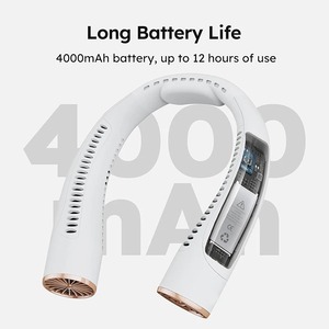 Ventilador de Cuello Portátil Mini, Ventiladores de Cuello Refrigerados por Aire para el Hogar y el Verano, Ventiladores Silenciosos para Usar en el Cuello, para Deportes, Correr, Viajar - Product Image 5