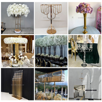 Support de fleurs en métal rond lisse or haut socle piédestal pièce maîtresse de mariage décoration de Table support de fleurs à vendre