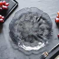 Bol à salade créatif en verre transparent Assiette à salade créative en verre transparent
