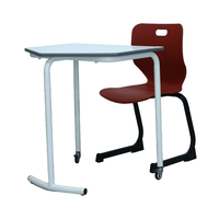 Conjunto de Sillas y Escritorios Individuales para Estudiantes, Muebles Escolares para el Aula