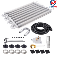 Kit d'accessoires de modification automobile 8 rangées argenté : Condenseur de type tuyau pour climatisation, Refroidisseur/radiateur d'huile de type tube