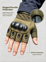 Gants tactiques sans doigts en microfibre, respirants, antidérapants, coupe-vent, légers, pour la chasse en plein air, la moto, l'escalade