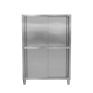 Gabinete de almacenamiento comercial de acero inoxidable de cuatro puertas con función de empuje para cocinas y cantinas de hoteles y restaurantes - Product Image 6