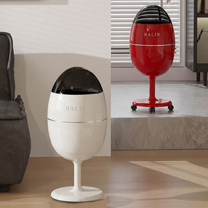 Halin Dinosaur Egg Trash Can <b>20L</b> Wheeled Flip Top Indoor Waste <b>Bin</b> For Living Room Bedroom - Product Image 2