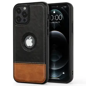 Luxury Business Premium PU Leather Phone Case For iPhone 13 Pro Max Synthetic Crazy Horse Leather Case