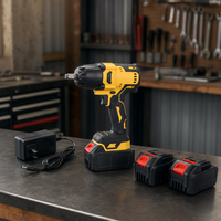 21V Bürstenloser Akku-Schlagschrauber 1/2 Zoll Vierkantantrieb 600Nm 1000W Lithium-Ionen-Set mit Zwei Akkus