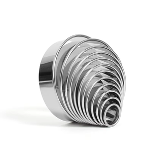Accessoires de cuisine, 11 pièces, moule à gâteau en acier inoxydable écologique, anneau à mousse, emporte-pièce pour biscuits, emporte-pièce pour raviolis, ensemble de moules à biscuits, marque TKT - Product Image 5