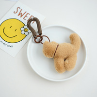 Porte-clés en peluche douce 3D en forme de chat, pendentif pour sac à dos, cadeau promotionnel