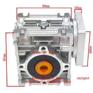 Reductor de engranaje helicoidal de aluminio relación de 1,8 <span class=keywords><strong>20</strong></span>:1 adecuado para Nema 23 caja de cambios de transmisión de engranaje helicoidal de motor paso a paso de grados - Product Image 3
