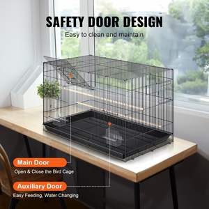 Gabbia per Uccelli Impilabile da 30 Pollici con Vassoio Estraibile e Maniglia per Piccoli Pappagalli, Cocorite, Cocoriteau, Conure, Piccioni - Uso Esterno - Product Image 3