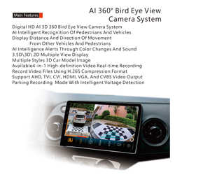Digital HD <span class=keywords><strong>360</strong></span> Bird View Truck Camera System Ai Navigation pour voiture - Product Image 6