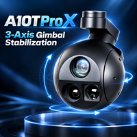 Kamera Gimbal Sensor Ganda EO IR 10X Zoom A10T Pro X, Kamera Termal Pelacak Objek AI untuk Inspeksi dan Pemetaan UAV Industri