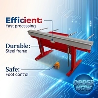 Machine de pliage électromagnétique pneumatique manuelle Magnabend GH-650E pour tôles d'aluminium avec moteur, pompe, roulement et engrenage