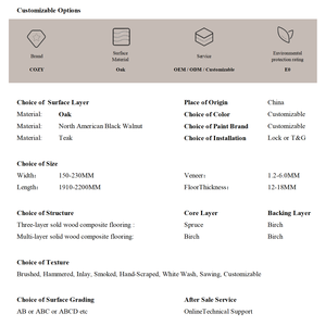 Sồi Thiết kế sàn gỗ cứng ba lớp bấm vào khóa thiết kế hiện đại rộng ván <span class=keywords><strong>Composite</strong></span> sàn - Product Image 3