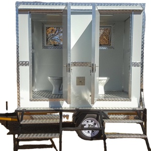 Bagni Prefabbricati Mobili da Esterno Portatili con Ruote, Pannelli Sandwich, Design Europeo, per Uso in Parchi, Certificati CE, con Doccia - Product Image 1