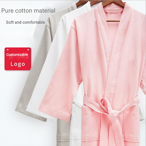 Nuovo Design Stile Hotel, Accappatoi Personalizzati <span class=keywords><strong>100</strong></span>% <span class=keywords><strong>Cotone</strong></span>, Motivo a Nido d'Ape e a Rombi per Uomo e Donna - Product Image 2