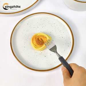 北欧の朝食セットスプレースポットドット柄格安価格サービス高級石食器ボウル付き食器セット - Product Image 6