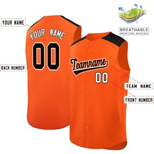 เสื้อเบสบอลแบบไม่มีแขนสั่งทำพิเศษ ปักชื่อและหมายเลขส่วนตัว สำหรับผู้ใหญ่ทั้งชายและหญิง ระบายอากาศได้ดี ชื่อทีม 00 - Product Image 2