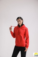 Grosir dan Sampel Gratis Sweatshirt Desainer Katun Model Pullover Lengan Pendek Hoodie Crop dengan Tali Serut