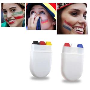 Bview Art – Marqueurs de peinture faciale longue durée, résistants à l'eau et à la transpiration, 3 couleurs, pour le sport et les supporters de football - Product Image 1