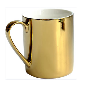 <span class=keywords><strong>Tazas</strong></span> Modernas de Cerámica con Asa Dorada, Pintura en Lámina de Oro Real de 24k Heraeus Alemania, Logotipo Personalizado Completo, Alta Calidad - Product Image 4