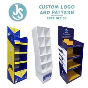 Werbe tragbare Pos Karton Boden Display Stand Boden Steh einheit Papier regal Rack für elektronische Produkte Display Rack