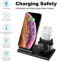 Nouveau support de charge sans fil à chaud Station de charge sans fil pour montre iPhone, pour AirPos et téléphones 3 en 1