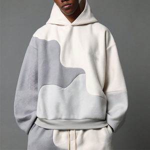 Conjunto Deportivo Informal de Invierno, 65% Poliéster, 35% Algodón, con Logotipo Bordado Personalizado, Bloques de Color en Contraste, Conjunto de Sudadera Gruesa - Product Image 3