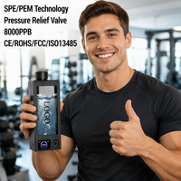 Générateur d'eau hydrogénée portable 8000PPB PPB H2 avec bouchon de sécurité, générateur d'eau hydrogénée moléculaire ultra H2