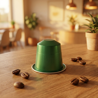 Capsules de café en aluminium vides de qualité alimentaire, personnalisées avec couvercle en aluminium pour l'emballage du café