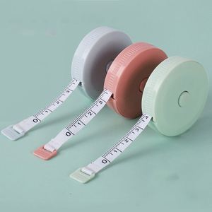 Yy7 Double-Sided 60In 1.5 Meter <b>Pocket</b> <b>Plastic</b> Body Tailor Sewing Cloth Measure Push Button Soft Retractable Measuring Tape - Product Image 3
