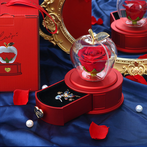 Elegante Scatola Regalo Quadrata Floreale Ecologica per la Vigilia di Natale, per Anelli, Orecchini e Smalti - Product Image 5