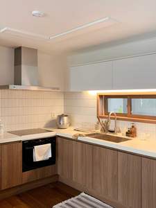 خزانات مطبخ صغيرة عصرية بأبواب كاملة بسطح ميلامين مقاومة للماء-ضمان لمدة عامين - Product Image 4