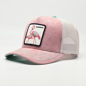 Gorras de Malla Bordadas al por Mayor con Diseño de Animales, Gorra de Béisbol Deportiva con Logotipo Personalizado, Gorra Trucker de 5 Paneles con Parche - Product Image 2