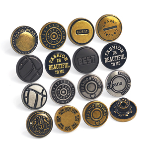 Botón de KUNSHUO de fábrica con logotipo personalizado de mezclilla, aleación de zinc, zamac y remaches, ropa vaquera, botón de metal para Vaqueros - Product Image 4