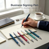 Elegante Bolígrafo Metálico con Diseño Hueco y Logotipo Personalizado, Regalo Promocional Perfecto para Empresas