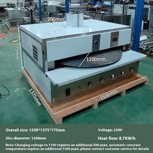 Equipo de Panadería Comercial, Horno Infrarrojo de Acero Inoxidable con Placa de 80 cm, Horno Giratorio de Gas Natural para Tortillas, Pan Naan - Product Image 2