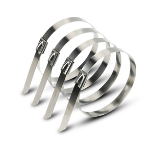 كابل معدني شمسي ذاتي القفل ربطة عنق من الفولاذ المقاوم للصدأ 12 عرض نوع قابل للتحرير - Product Image 1