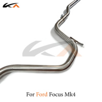Système d'échappement KA Tuning pour Ford Focus MK4 1.5T en acier inoxydable avec silencieux et valve