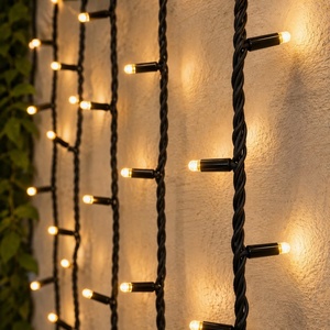 Cool White LED String <b>Lights</b> Black Rubber Cable IP65 Waterproof Christmas Outdoor <b>Holiday</b> Festive Decoration Dimmable - Product Image 3