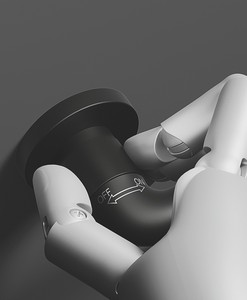 ミニマリストモダン磁気ドアロック黒無声木製ハンドル亜鉛合金材料ホームルーム用バスルームインテリア - Product Image 2