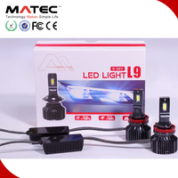 Phare LED Super Lumineux L9 55W 5500LM 6000K avec Refroidissement par Ventilateurs et Pilote Canbus 12V Nouveaux H8 H7 H11 9005 9006 Hb3 Hb4 H11 H13