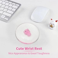 Tapis de souris en gel transparent Kawaii Anime Cartoon avec repose-poignet, résistant à l'eau, pour le jeu et le bureau