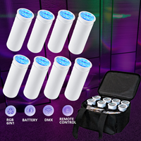 Projecteurs LED RGBWA UV 6-en-1 avec télécommande sans fil, canons DMX512, projecteurs PAR à batterie, éclairage d'ambiance pour mariages et DJ
