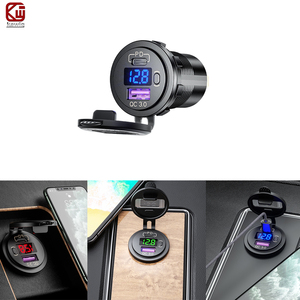 <span class=keywords><strong>Chargeur</strong></span> de <span class=keywords><strong>voiture</strong></span> multifonction Kewig USB QC 3.0 Type C PD : 30W avec interrupteur et affichage de la tension, étanche, <span class=keywords><strong>chargeur</strong></span> de téléphone portable - Product Image 1