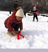 Outdoor Winter Kinder Spiel Schneeball Clip Sport Cartoon Schneemann Herz Ente Form Sandform Schnee Kämpfe Schneeball Maker Schnees pielzeug