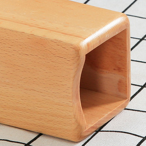 Porte-stylo en bois de hêtre, forme carrée, organisateur de bureau, finition naturelle, pour étudiants - Product Image 3