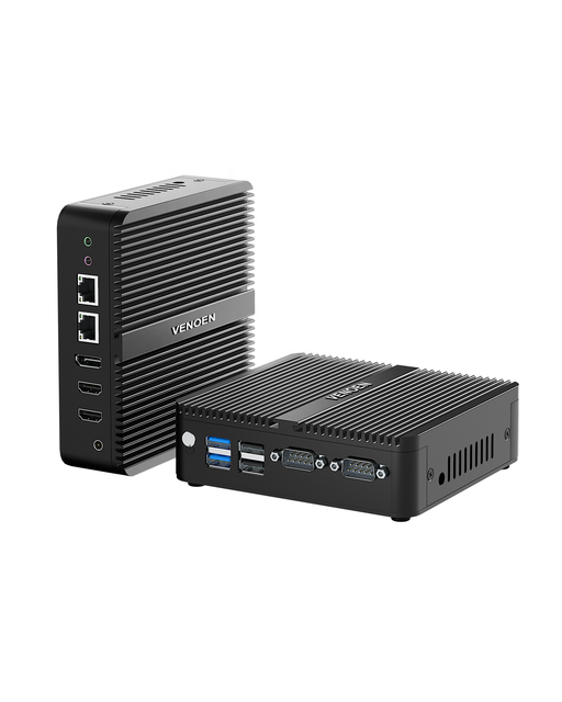 12th Gen Processor N95 Celeron J6412 Mini PC Dual Lan 2*RS232 HD DP DDR4 NVMe SSD Desktop Small Computer